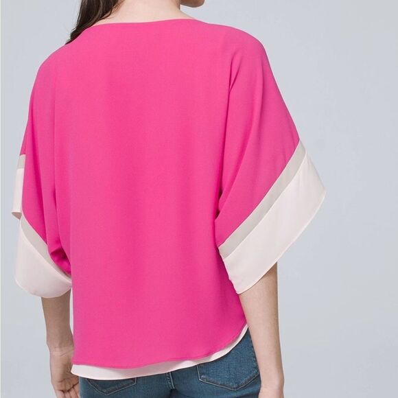 EUC White House Black Market Kimono Sleeve Blouse(size medium) - Picture 2 of 10